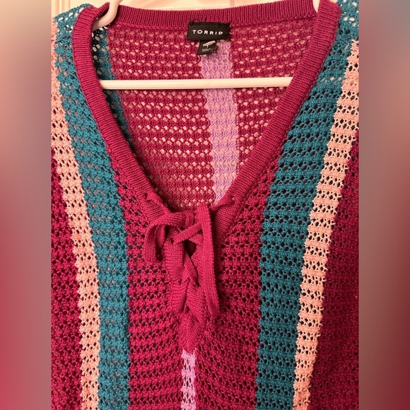 Torrid Open Stitch Purple Pullover Sweater XL - Picture 5 of 7